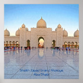 Sheik Zayed Grand Mosque Plaza Poster (Voorkant)