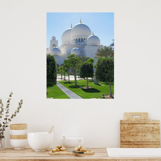 Sheikh Zayed Grand Mosque doma 1 Poster (Keuken)