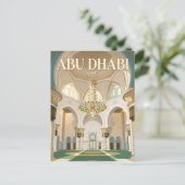 Sheikh Zayed Grootschalige Moskee VAE Briefkaart (Staand voorkant)