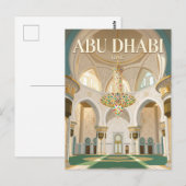 Sheikh Zayed Grootschalige Moskee VAE Briefkaart (Voorkant / Achterkant)