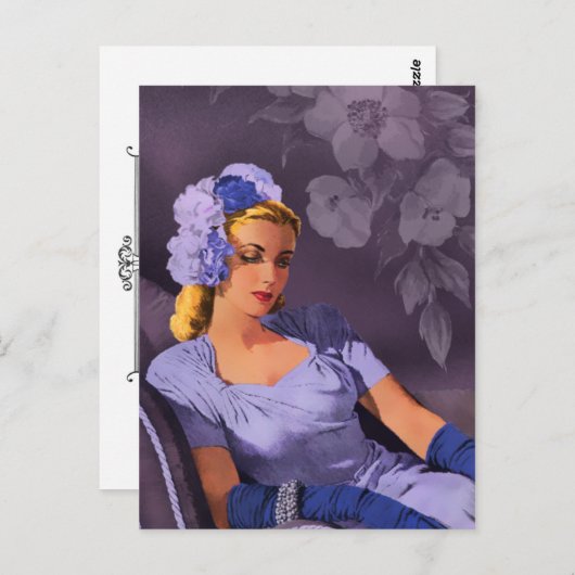 Sheila - Evening in Lavender en Mauve in de jaren Briefkaart (Voorkant / Achterkant)