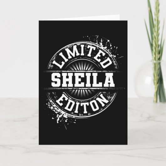 Sheila Limited Edition Grappige Gepersonaliseerde Kaart (Voorkant)