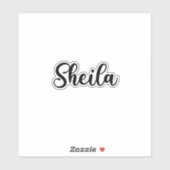 Sheila Naam - Handgeschreven kalligrafie Sticker (Vel)