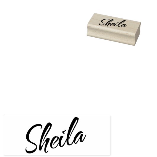 Sheila-naam in cursief scriptschrift rubberstempel (Gestempeld)