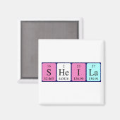 Sheila periodiek table name magnet (Voorkant / Achterkant)