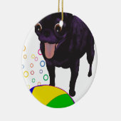 Sheila's Pug - Ball Love Keramisch Ornament (Rechts)