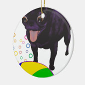 Sheila's Pug - Ball Love Keramisch Ornament (Links)
