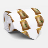 Shekel Gold Coin Money Bag Icon Stropdas (Opgerold)
