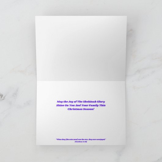 Shekinah Glory Christmas Star Wenskaart Kaart (Binnen)