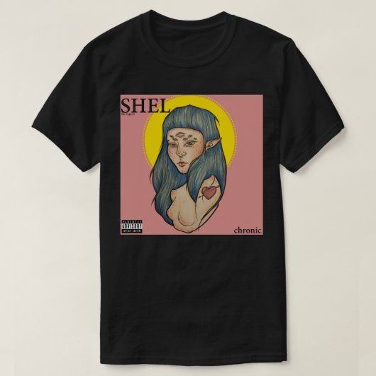 "Shel - Chronic" Black T-shirt (Design voorkant)