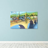 Shelburne Herfst Bridge of Flowers Canvas Afdruk (Insitu (Houten vloer))