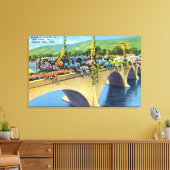 Shelburne Herfst Bridge of Flowers Canvas Afdruk (Insitu (Woonkamer))