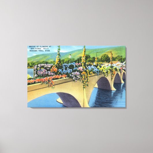 Shelburne Herfst Bridge of Flowers Canvas Afdruk (Voorkant)