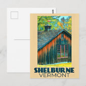 Shelburne, Vermont vintage-poster Briefkaart (Voorkant / Achterkant)