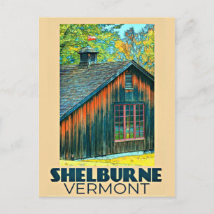 Shelburne, Vermont vintage-poster Briefkaart