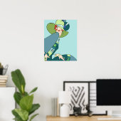Shelby, 1920s Lady in Aqua and Teal Poster (Thuiskantoor)