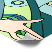 Shelby, 1920s Lady in Aqua and Teal Poster (Hoek)