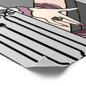 Shelby, 1920s Lady in Grey and Roos Poster (Hoek)