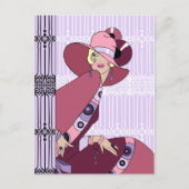 Shelby, 1920s Lady in Lavender and Wine Briefkaart (Voorkant)