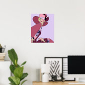 Shelby, 1920s Lady in Lavender and Wine Poster (Thuiskantoor)