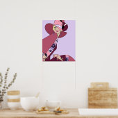 Shelby, 1920s Lady in Lavender and Wine Poster (Keuken)