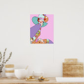 Shelby, 1920s Lady in Lila en Lavender Poster (Keuken)