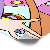 Shelby, 1920s Lady in Lila en Lavender Poster (Hoek)