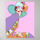 Shelby, 1920s Lady in Lila en Lavender Poster (Voorkant)