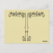 Shelby, 1930 Lady in Cream en Paars Briefkaart (Achterkant)