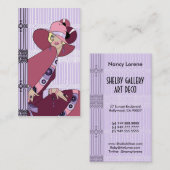 Shelby, 1930 Lady in Lavender and Wine Visitekaartje (Voorkant / Achterkant)
