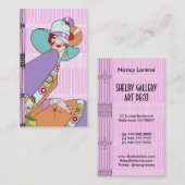 Shelby, 1930 Lady in Lila en Lavender Visitekaartje (Voorkant / Achterkant)