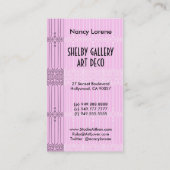 Shelby, 1930 Lady in Lila en Lavender Visitekaartje (Achterkant)