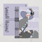 Shelby, 1930 Lady in Mauve en Grey Briefkaart (Voorkant / Achterkant)