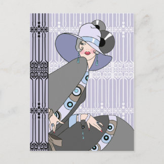 Shelby, 1930 Lady in Mauve en Grey Briefkaart