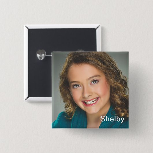 Shelby 2 vierkante button 5,1 cm (Voorkant /achterkant)