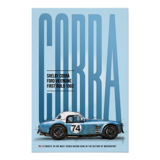 Shelby Cobra Competition Tribute Perfect Poster (Voorkant)