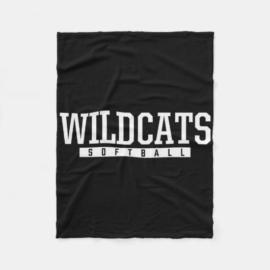 Shelby County Wildcats Softll Hs  Fleece Deken (Voorkant)