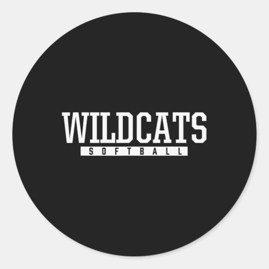 Shelby County Wildcats Softll Hs  Ronde Sticker (Voorkant)