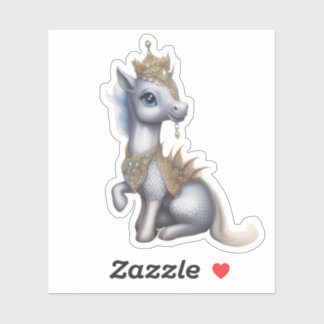 Shelby de eenhoorn Paarse Borden Sticker