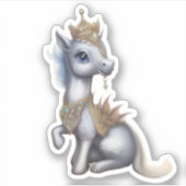 Shelby de eenhoorn Paarse Borden Sticker (Voorkant)