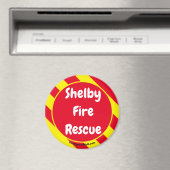 Shelby Fire Rescue Rode/Gele magneet (Insitu (Vaatwasser))