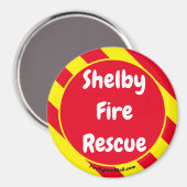Shelby Fire Rescue Rode/Gele magneet (Voorkant / Achterkant)