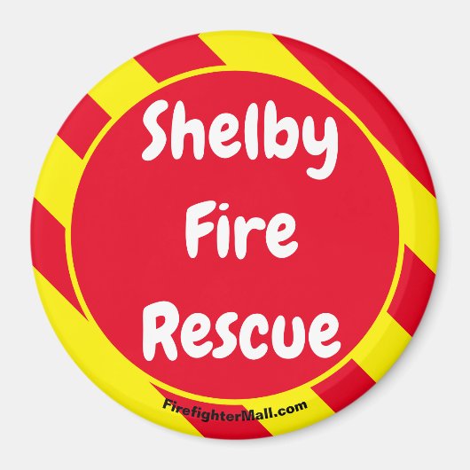 Shelby Fire Rescue Rode/Gele magneet (Voorkant)