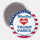 Shelby HOUDT VAN TRUMP VANCE patriottisch Magneet (Voorkant / Achterkant)