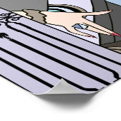 Shelby, jaren 20 Art Deco Lady in Mauve en Grey Poster (Hoek)