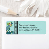 Shelby, Lady in Aqua, 1930 en Blauwgroen Etiket (Insitu)