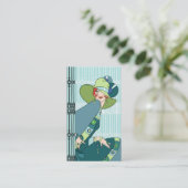 Shelby, Lady in Aqua, 1930 en Blauwgroen Visitekaartje (Staand voorkant)