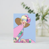 Shelby, Lady in Blue and Pink uit 1920 Briefkaart (Staand voorkant)