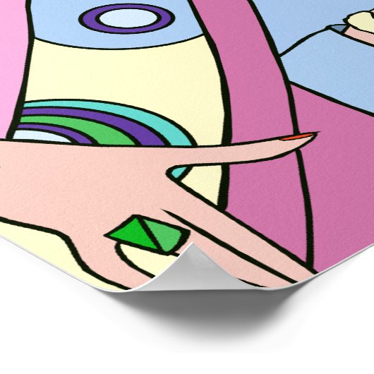 Shelby, Lady in Blue and Pink uit 1920 Poster (Hoek)