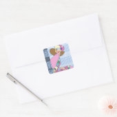 Shelby, Lady in Blue and Pink uit 1920 Vierkante Sticker (Envelop)